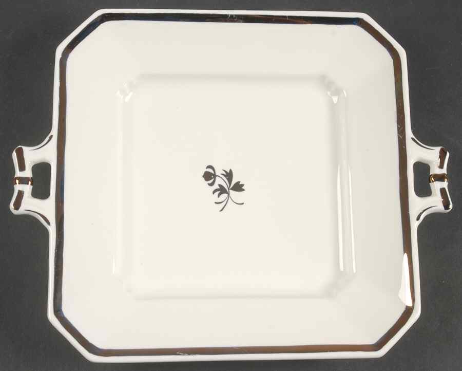 Tea Leaf Square Handled Cake Plate by Red Cliff-1