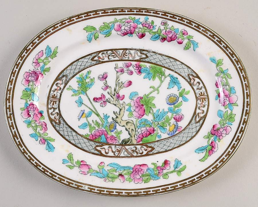Indian Tree 11" Oval Serving Platter by Regent (England)-1