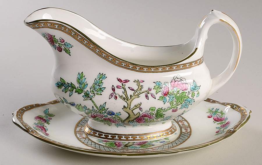 Indian Tree Gravy Boat & Underplate by Regent (England)-1