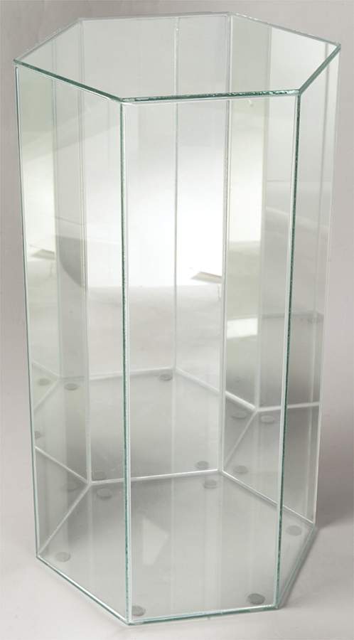 Dinnerware Storage & Cleaning Products Mirror & Glass Hexagonal Cabinet 12" by Replacements-1