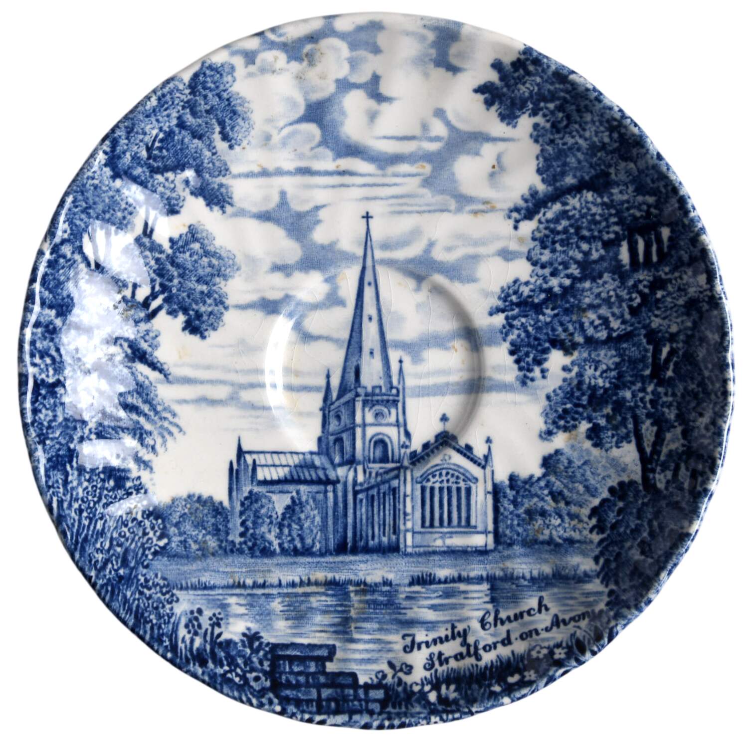 Shakespeare Country Blue Saucer by Royal Essex-1