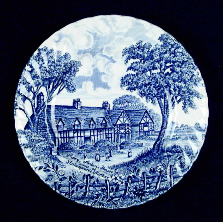 Shakespeare Country Blue Bread & Butter Plate by Royal Essex-1