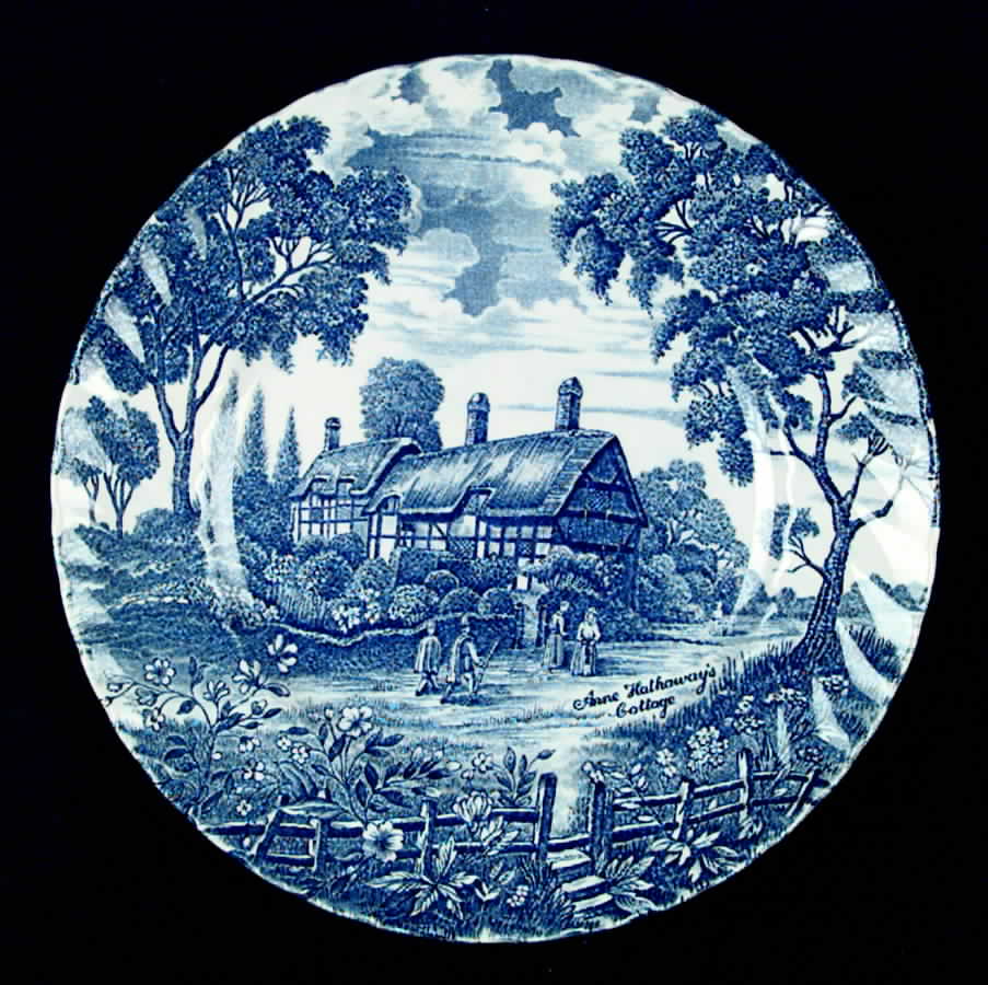 Shakespeare Country Blue Dinner Plate by Royal Essex-1