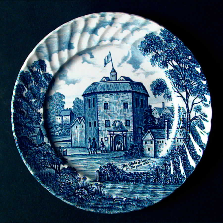 Shakespeare Country Blue Salad Plate by Royal Essex-1