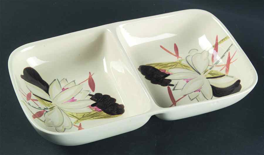 Lotus Bronze Rectangular Divided Vegetable Bowl by Red Wing-1