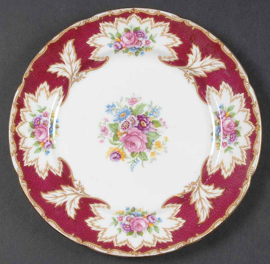 Academy Burgundy Dessert/Pie Plate by Royal Grafton-1