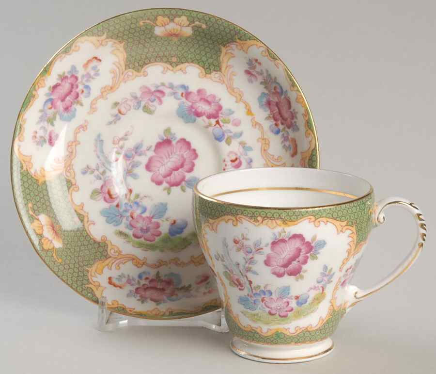 Canton Footed Demitasse Cup & Saucer Set by Royal Grafton-1