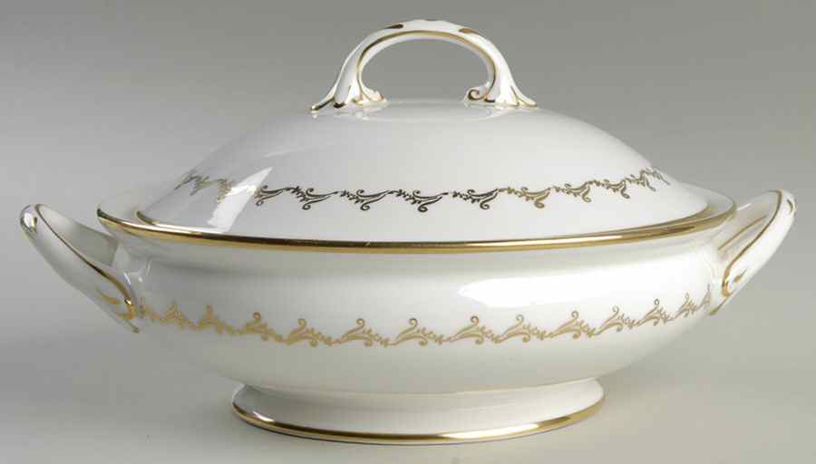 Golden Glory Round Covered Vegetable by Royal Grafton-1