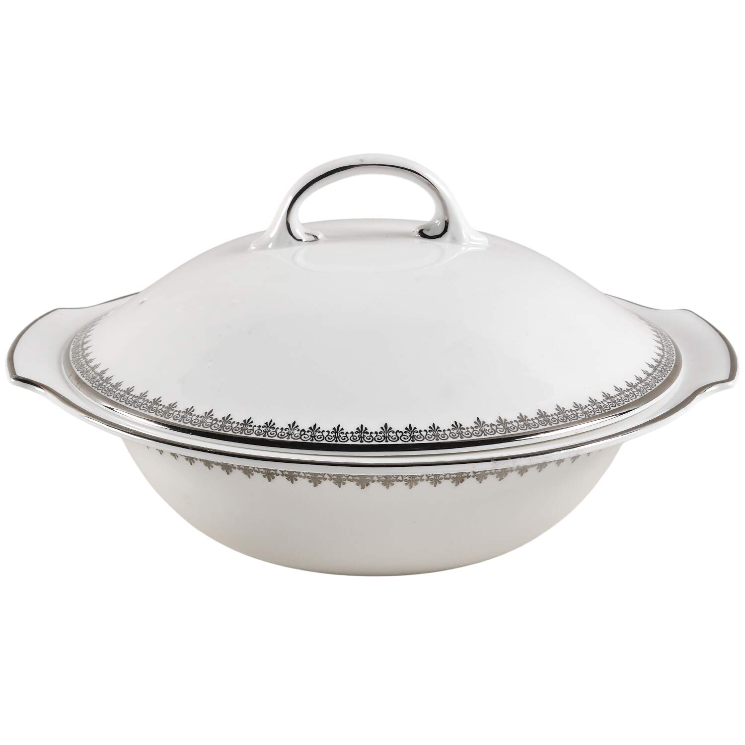 Swan Lake Round Covered Vegetable by Royal Grafton-1