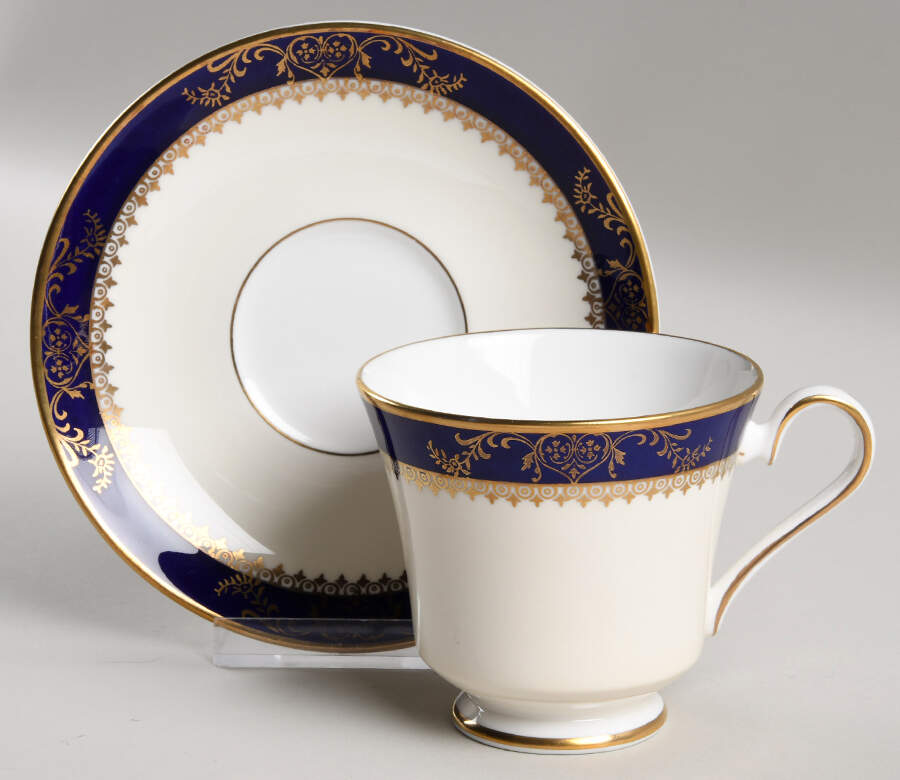 Viceroy Cobalt Footed Cup & Saucer Set by Royal Grafton-1