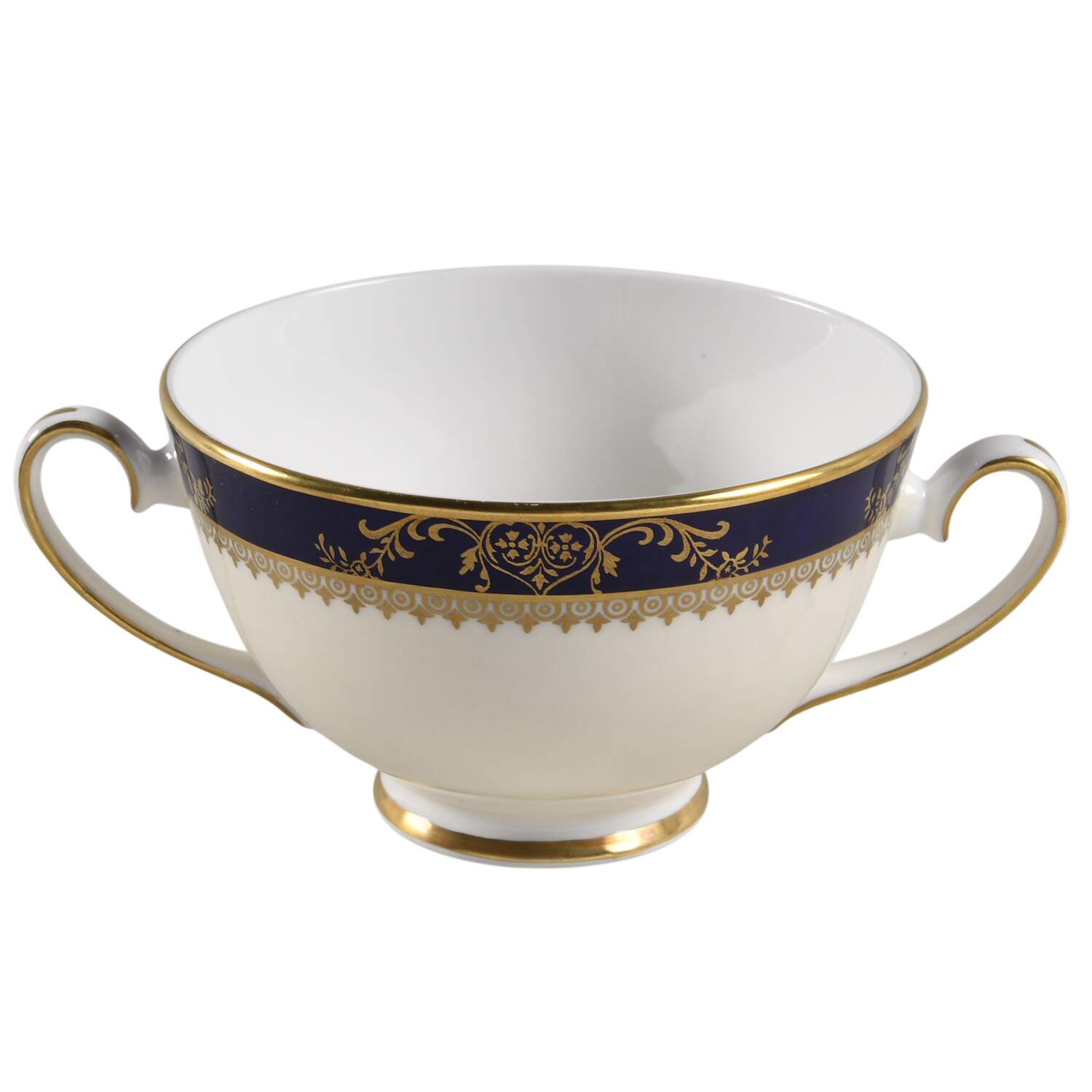 Viceroy Cobalt Footed Cream Soup Bowl by Royal Grafton-1