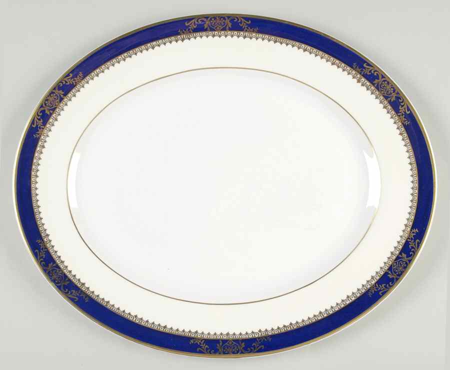 Viceroy Cobalt 13" Oval Serving Platter by Royal Grafton-1