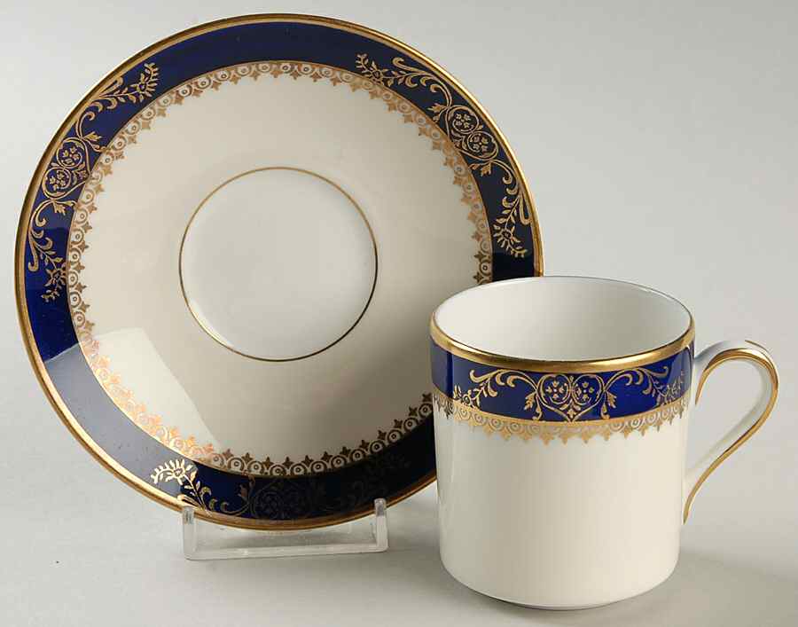 Viceroy Cobalt Flat Demitasse Cup & Saucer Set by Royal Grafton-1