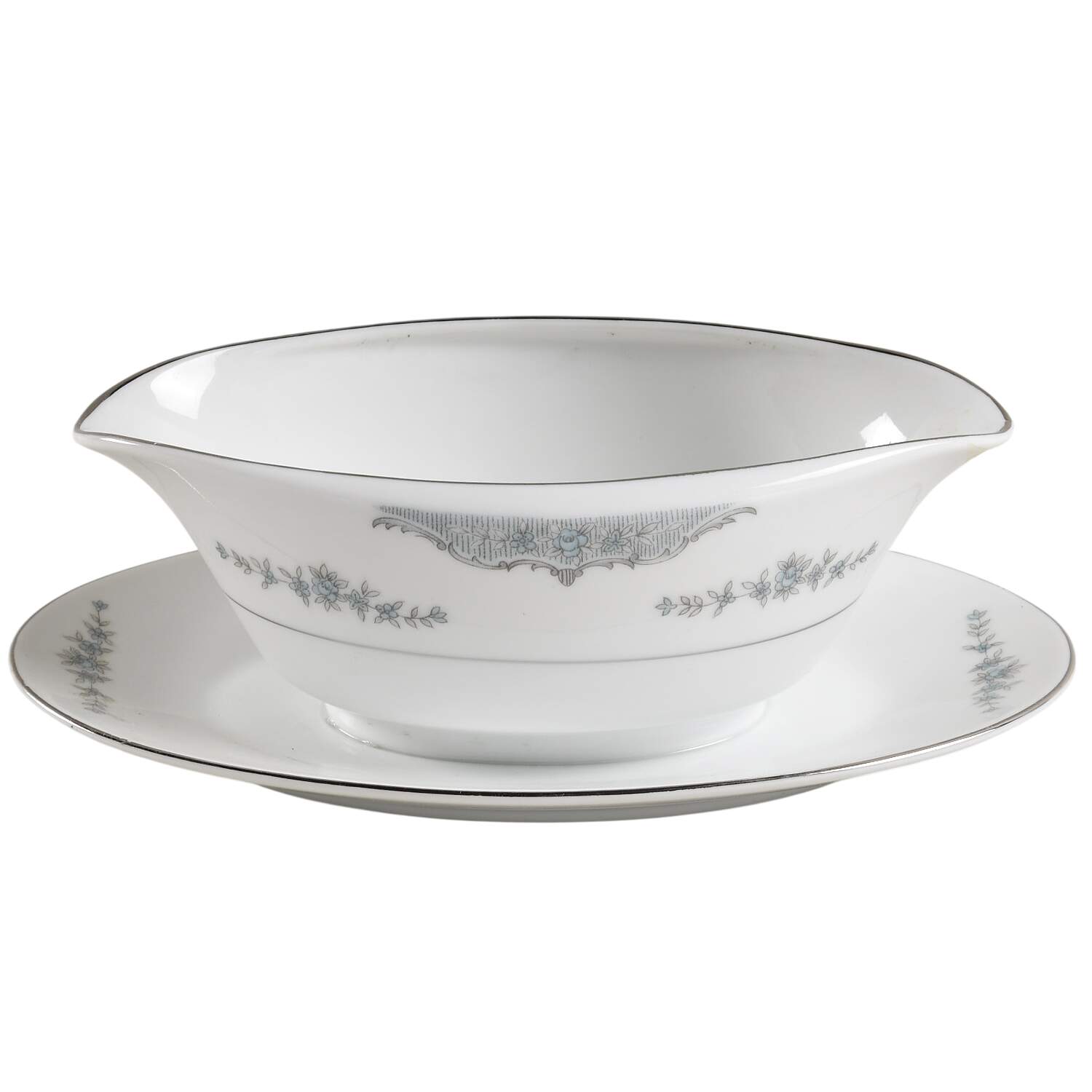Connie Gravy Boat with Attached Underplate by Royal Hostess-1