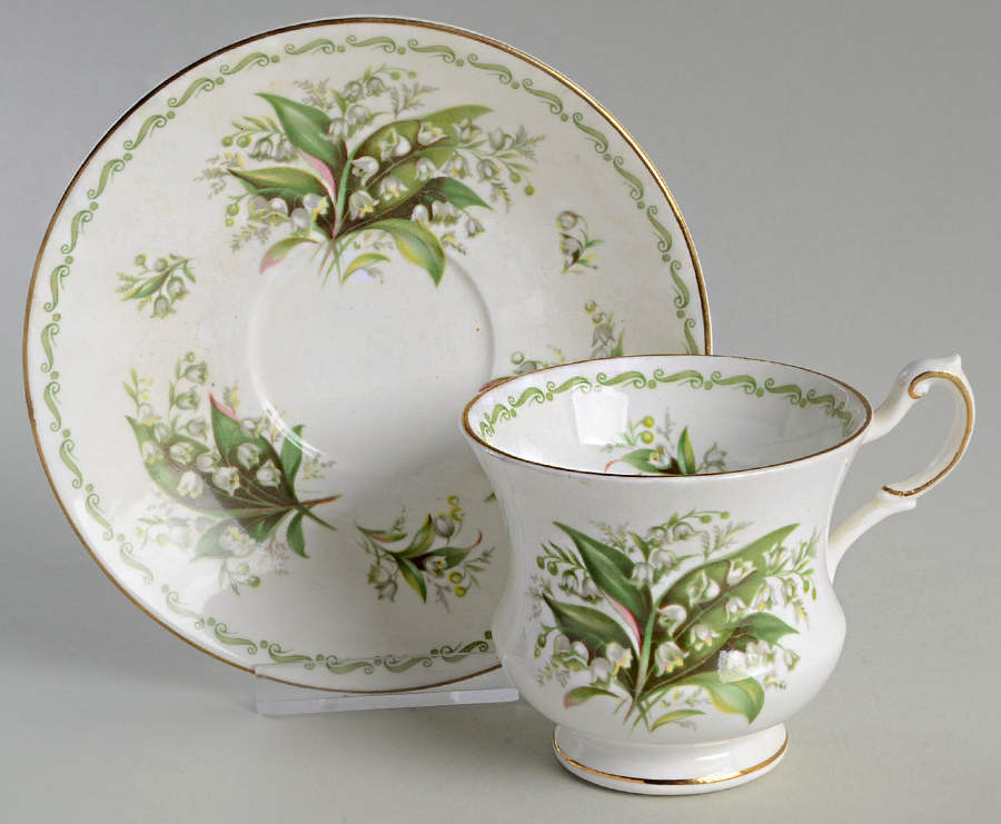 Special Flowers (No Month) Footed Cup & Saucer Set by Rosina-Queens-1