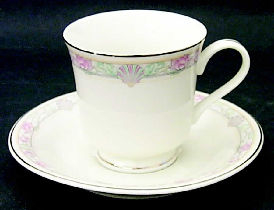 Egyptian Shell Footed Cup & Saucer Set by Royal Limited-1