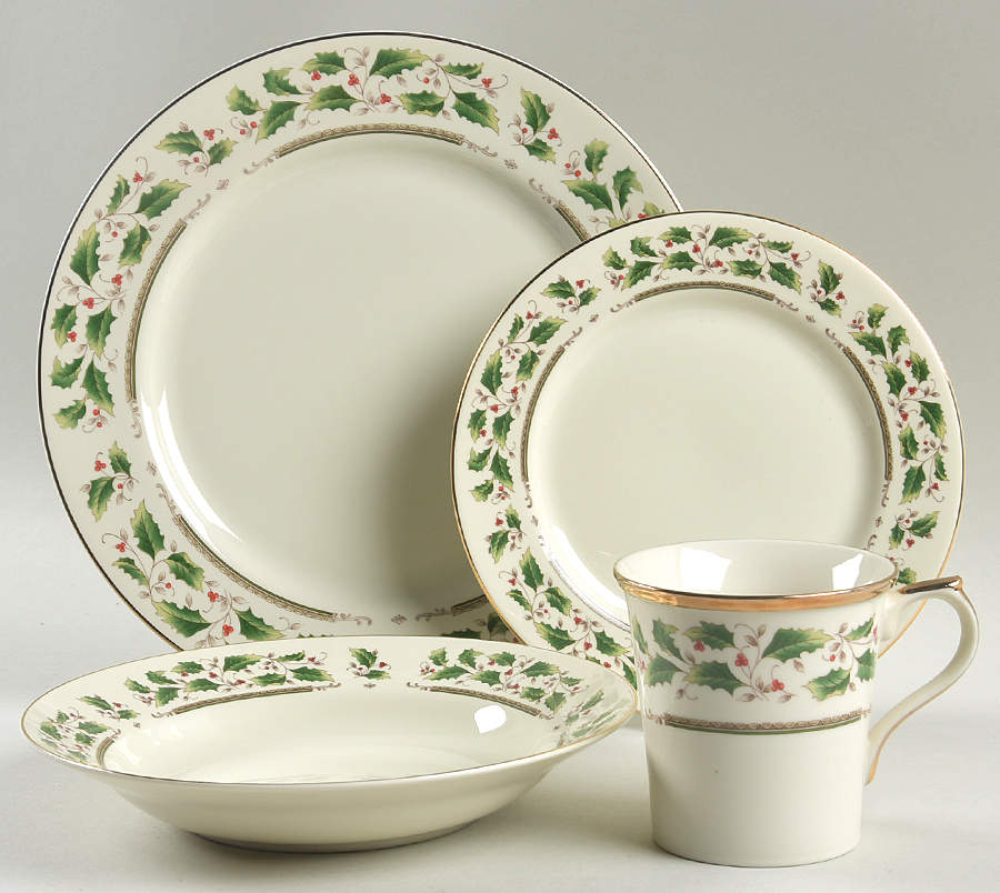 Holly Holiday 4 Piece Place Setting by Royal Limited-1