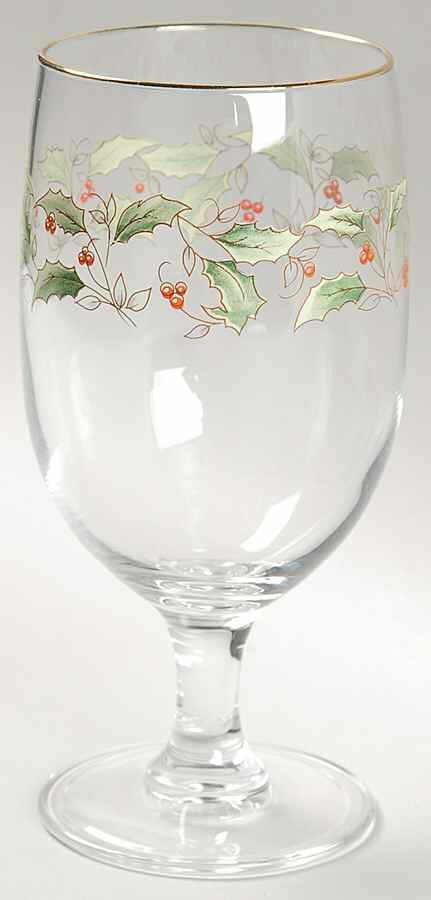Holly Holiday 14 Oz Glassware Iced Tea by Royal Limited-1