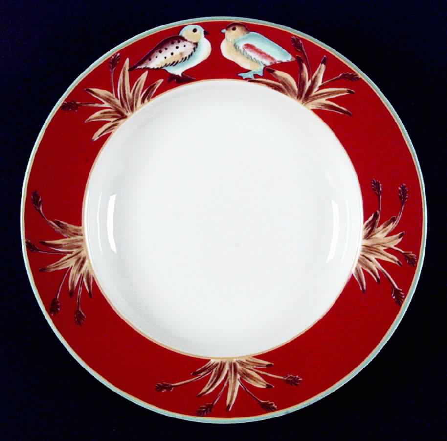 Oiseaux Rim Soup Bowl by Nelly Reynal-1