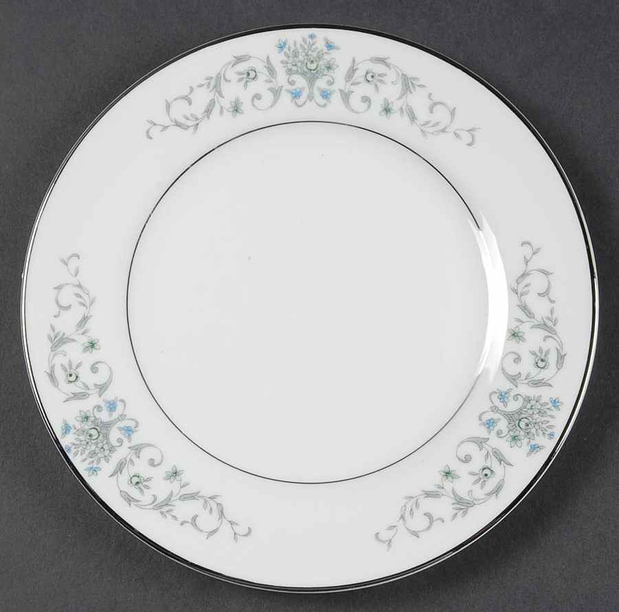 Bordeaux Blue and Gray Bread & Butter Plate by Rose (Japan)-1