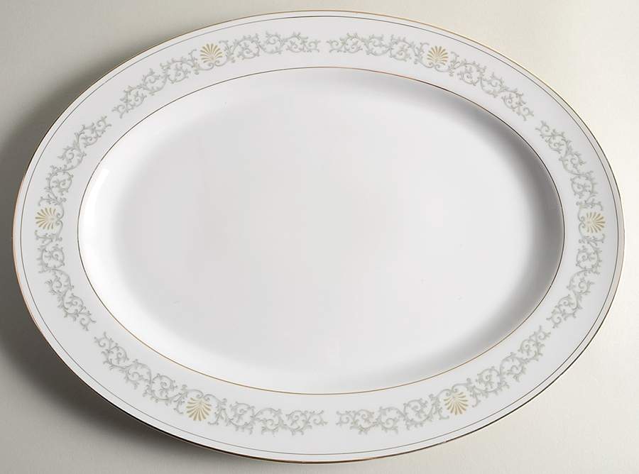 Joyce 16" Oval Serving Platter by Rose (Japan)-1