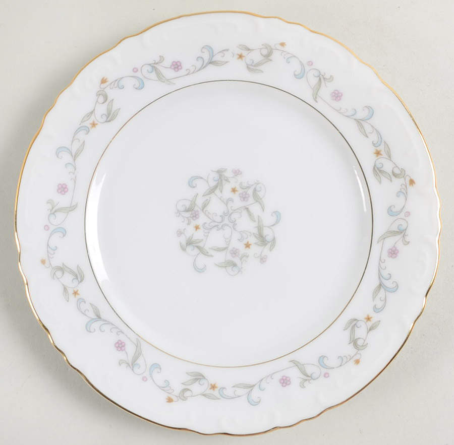 Romaine Bread & Butter Plate by Rose (Japan)-1