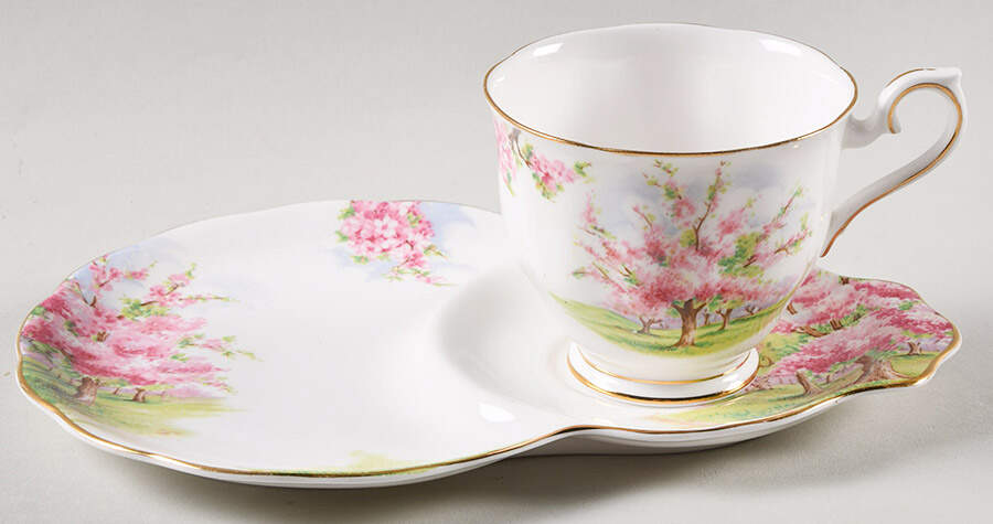Blossom Time Dessert Plate & Cup Set by Royal Albert-1