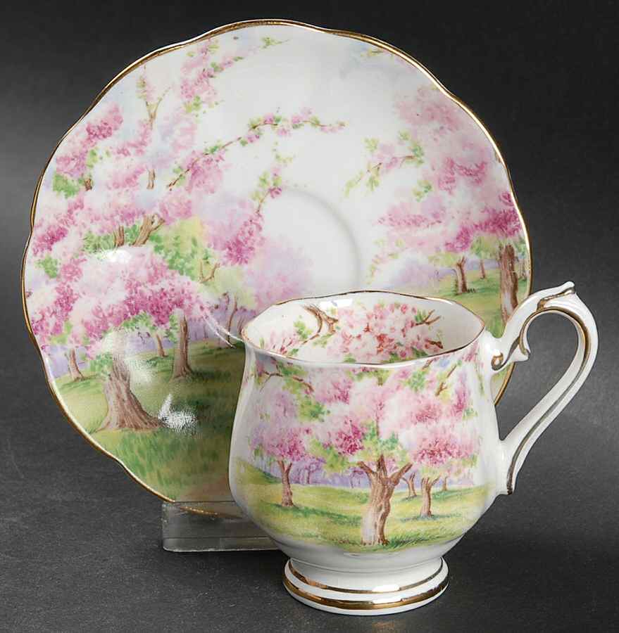 Blossom Time Footed Demitasse Cup & Saucer Set by Royal Albert-1