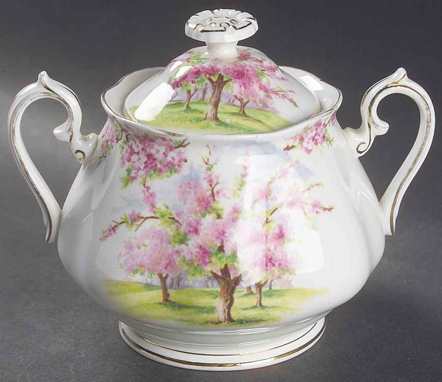 Blossom Time Sugar Bowl & Lid by Royal Albert-1