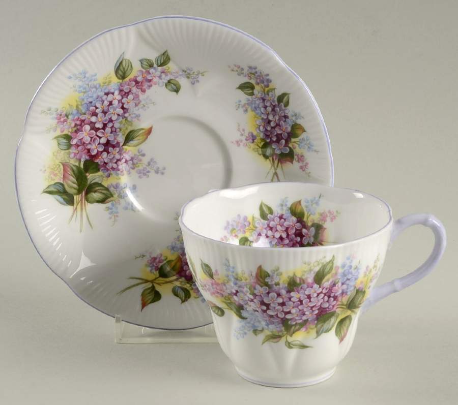 Blossom Time Series Flat Cup & Saucer Set by Royal Albert-1