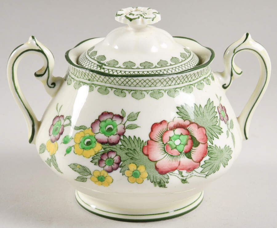 Canton Sugar Bowl & Lid by Royal Albert-1