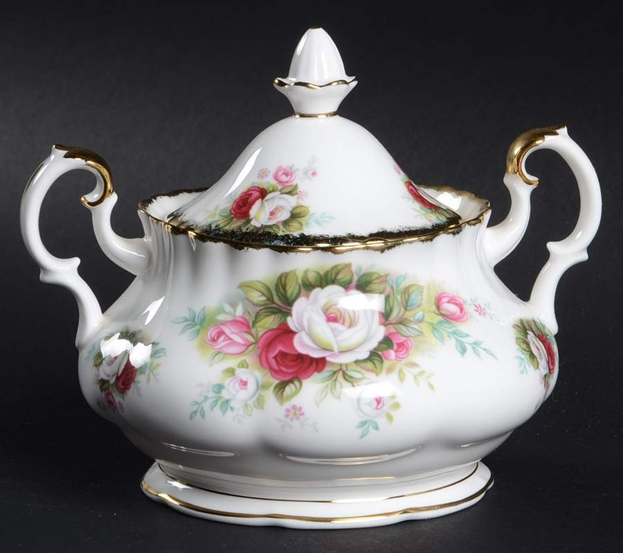 Celebration Sugar Bowl & Lid by Royal Albert-1