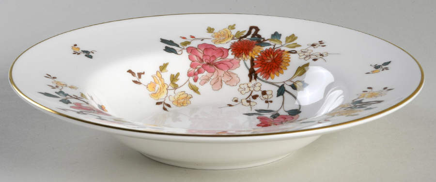 China Garden Rim Soup Bowl by Royal Albert-1