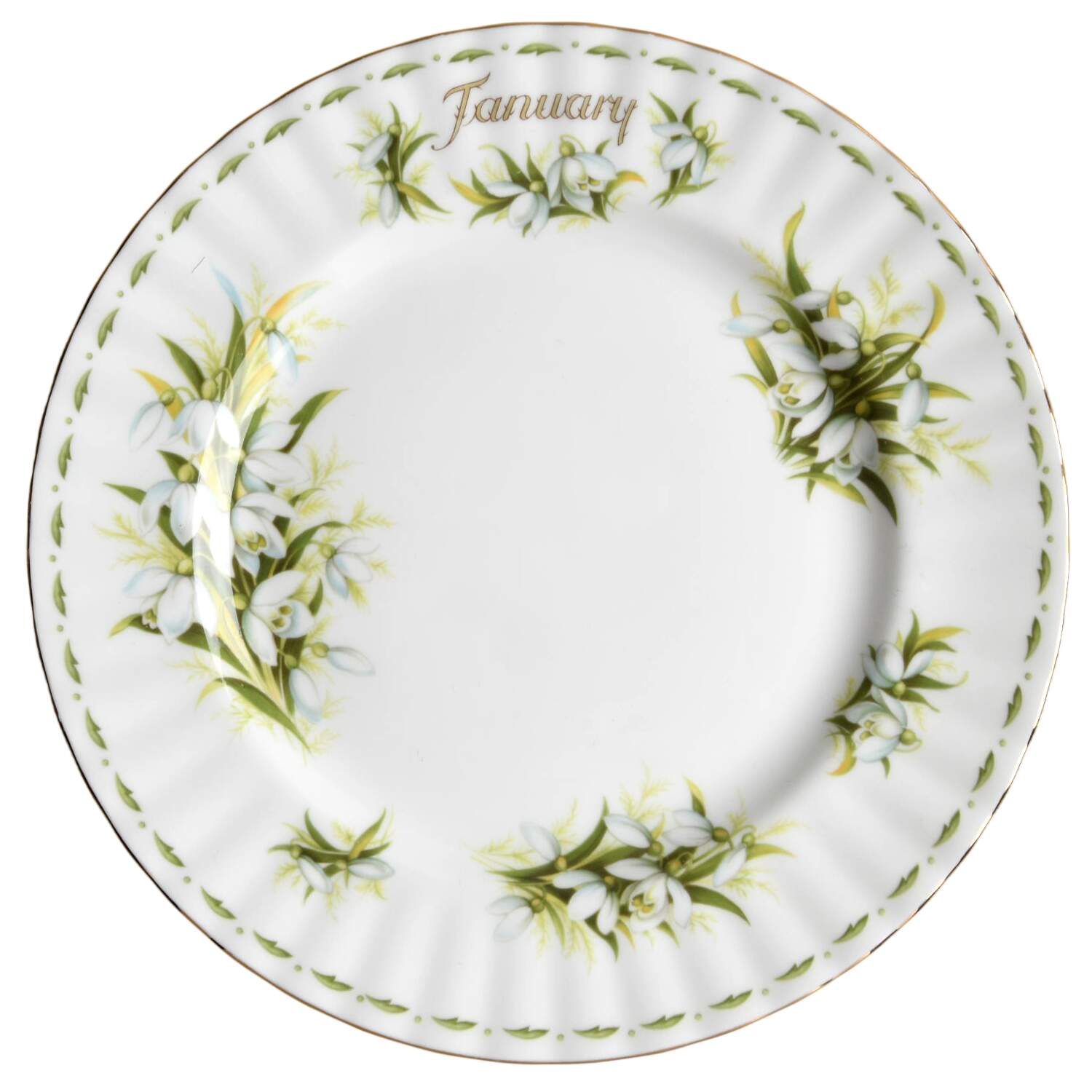 Flower of The Month (Newer, Montrose) Salad Plate by Royal Albert-1