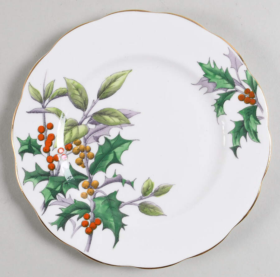 Flower of The Month (Older, Hampton) Bread & Butter Plate by Royal Albert-1