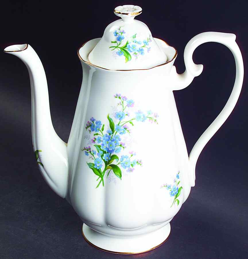 Forget Me Not Coffee Pot & Lid by Royal Albert-1