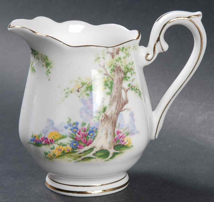 Greenwood Tree (Gold Trim) Mini Creamer by Royal Albert-1