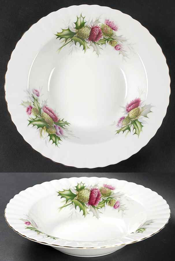 Highland Thistle Rim Soup Bowl by Royal Albert-1