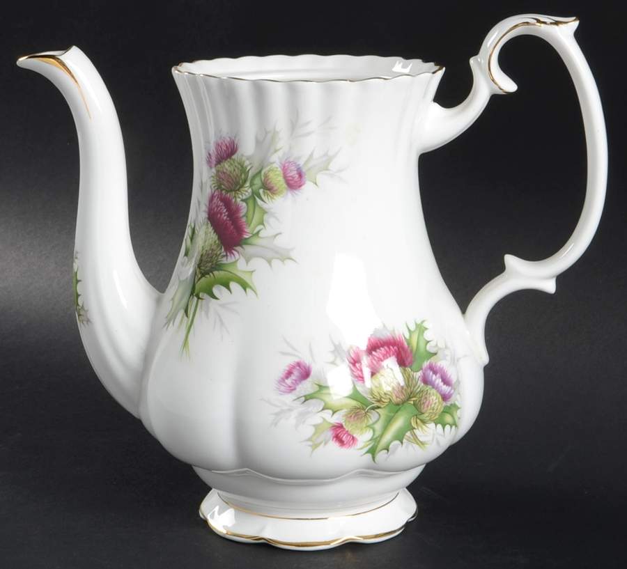 Highland Thistle Coffee Pot No Lid by Royal Albert-1