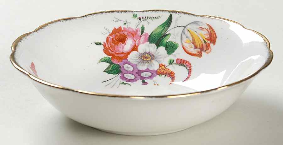 Lady Angela (Sprayed Gold Trim) Coupe Cereal Bowl by Royal Albert-1