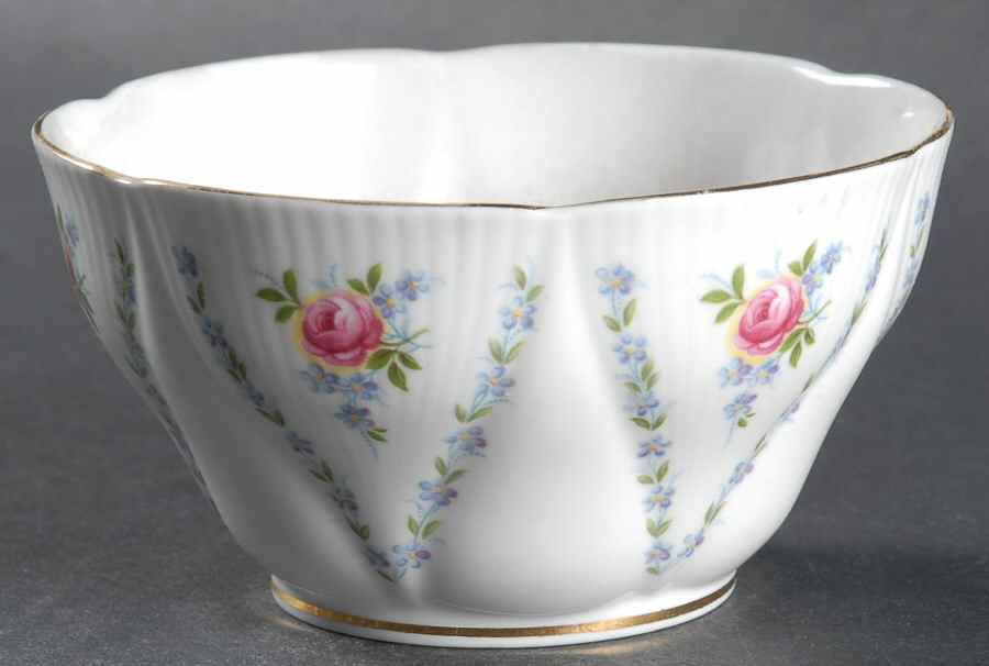 Minuet (Pink & Blue) Open Sugar Bowl by Royal Albert-1