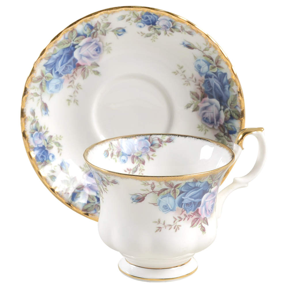 Moonlight Rose Footed Cup & Saucer Set by Royal Albert-1