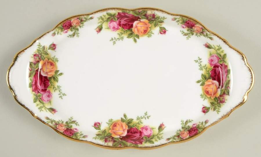 Old Country Roses Tray for Creamer & Open Sugar by Royal Albert-1