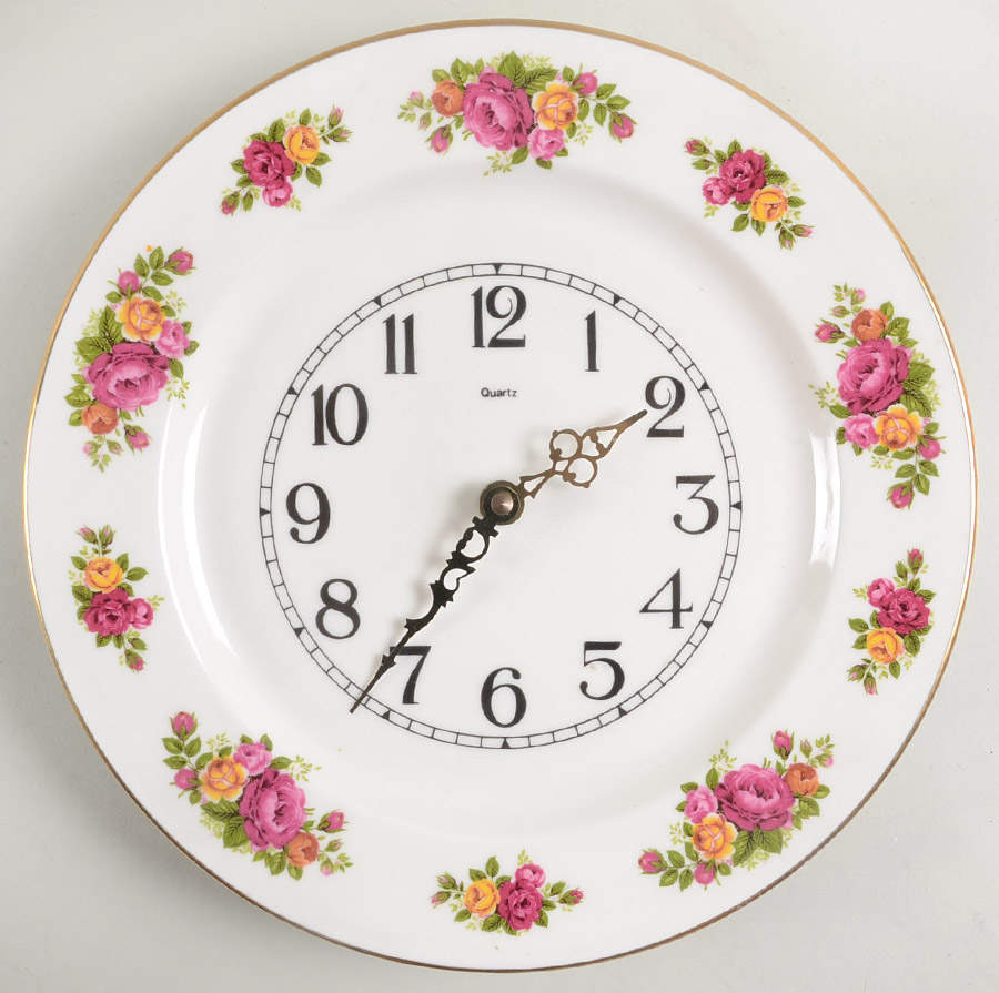 Old Country Roses Clock Plate by Royal Albert-1