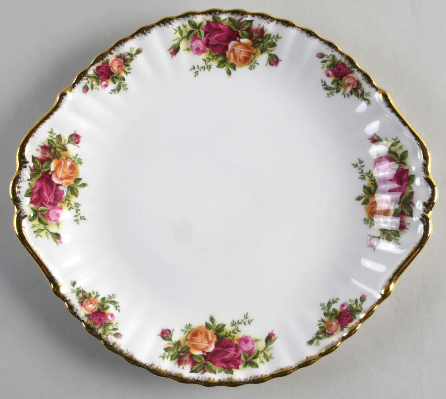 Old Country Roses Handled Cake Plate by Royal Albert-1