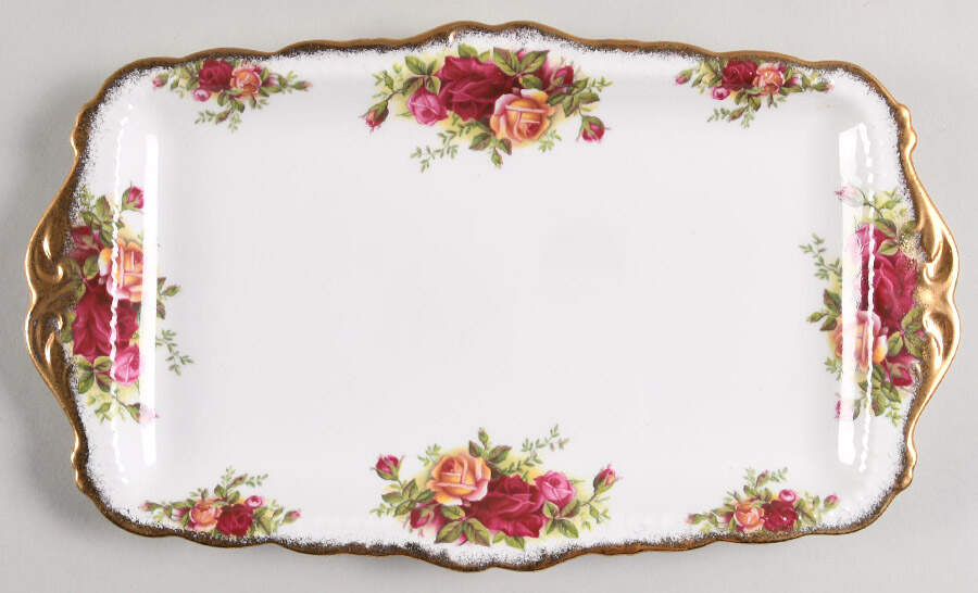 Old Country Roses Large Sandwich Tray by Royal Albert-1