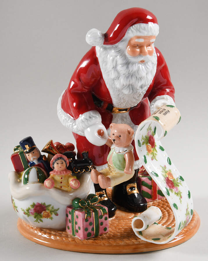 Old Country Roses Santa's List Figurine by Royal Albert-1