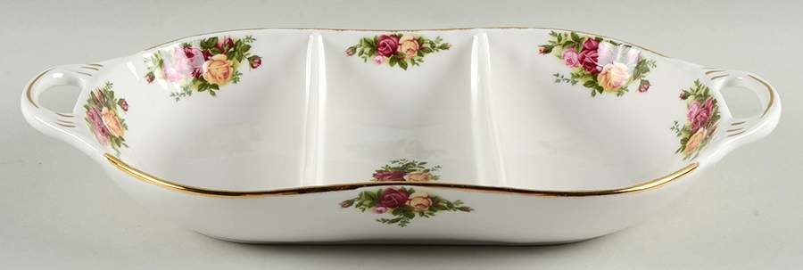 Old Country Roses 14" Oval Divided Vegetable Bowl by Royal Albert-1