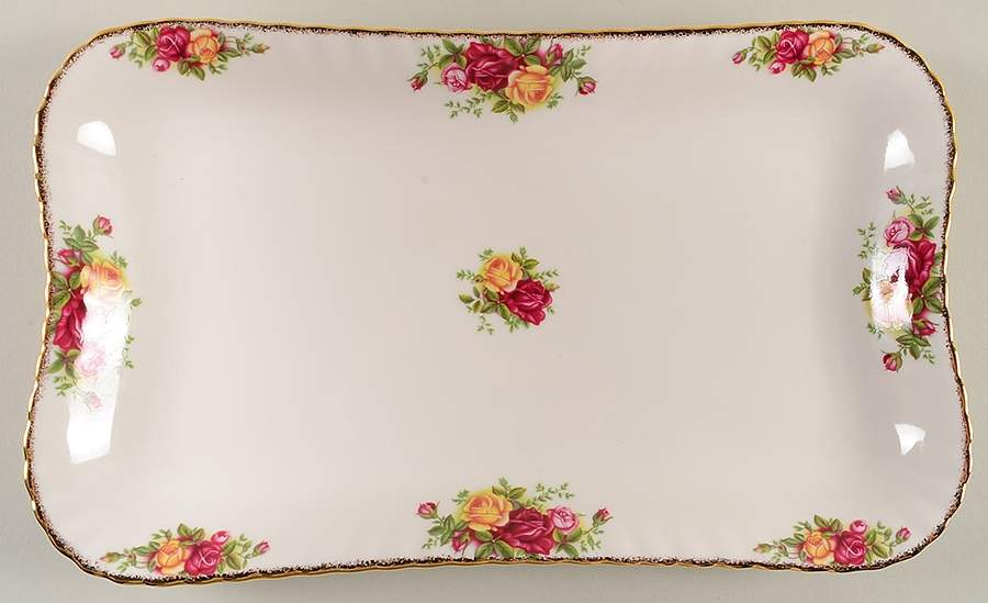 Old Country Roses 12" Rectangular Tray by Royal Albert-1