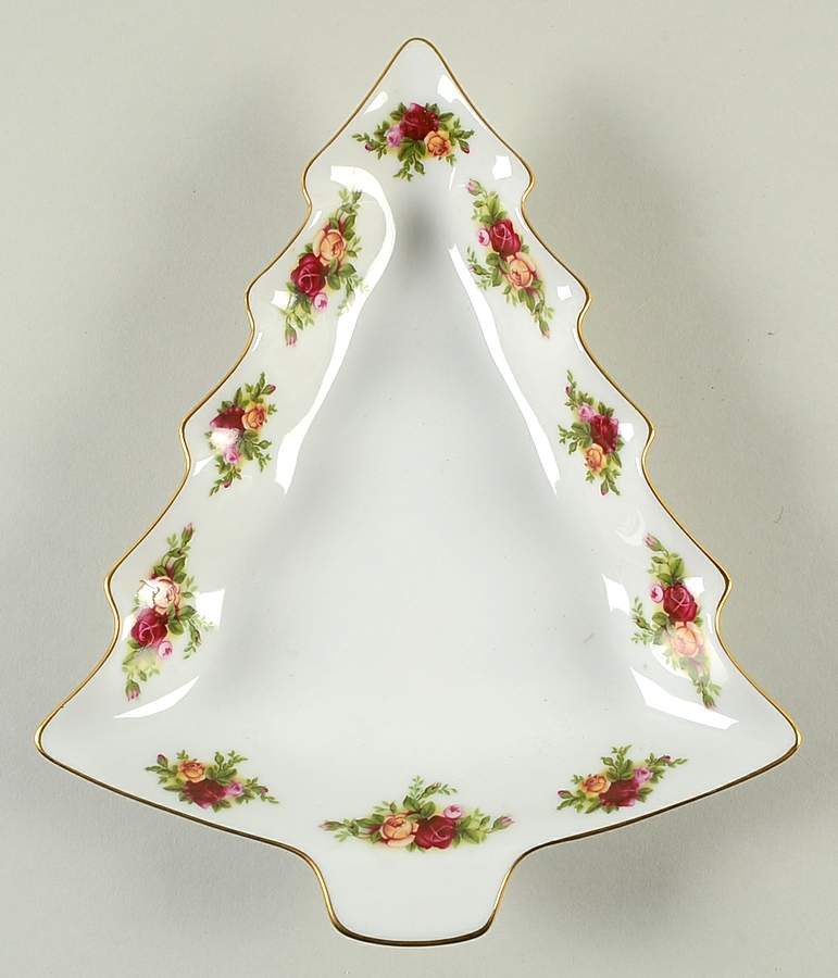Old Country Roses Large Tree Shaped Dish by Royal Albert-1